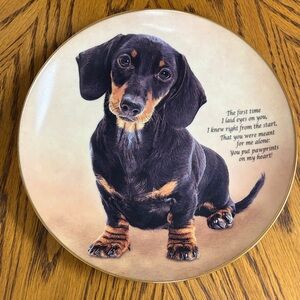 Danbury Mint Limited Edition Cherished Dachshunds Decorative Plate